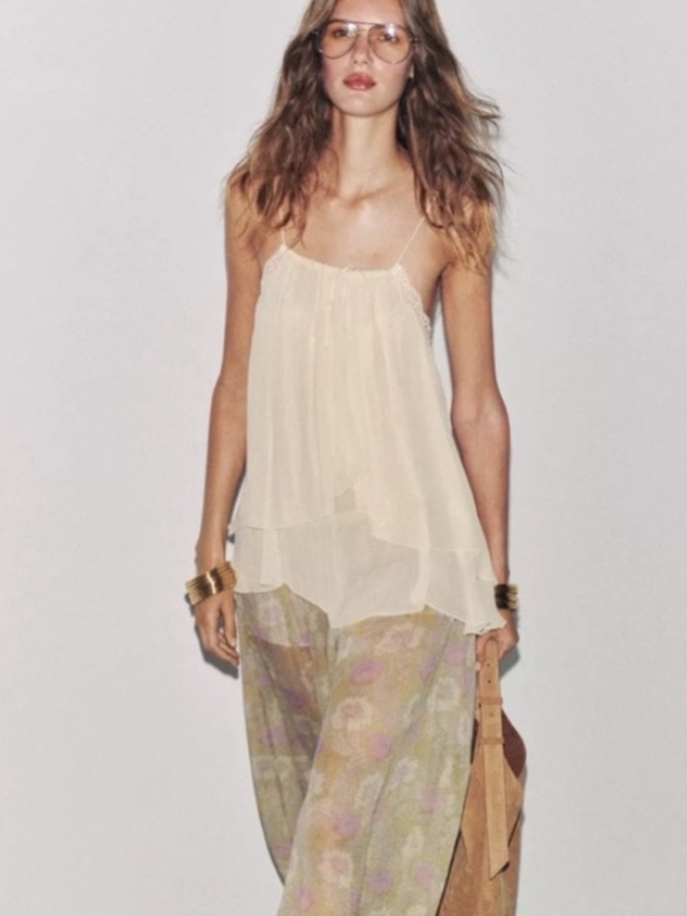 ZARA Semi Sheer Laci Tank Cami Top - NWOT - Picture 2 of 8